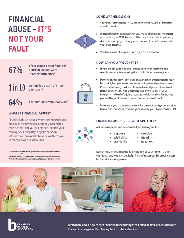 infographic - financial abuse - it's not your fault