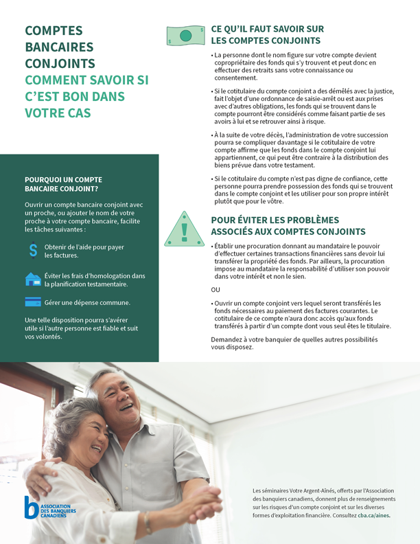 infographie - comptes bancaires conjoints : comment savoir si c'est bon dans votre cas